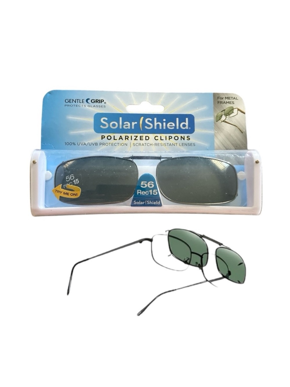 Solar Shield Polarized 56 Rec15 Clip Ons